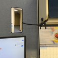 thumbnail image 2 of Glass Clip On Security Mirror, Ampper Flexible Convex Cubicle Mirror for Personal Safety and Security Desk Rear View Monitors or Anywhere (6.69" x 2., 2 of 8