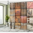 thumbnail image 5 of Ambesonne Boho Shower Curtain, Wooden Timber Door Key, 69"Wx70"L, Chocolate Brown, 5 of 5