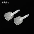 thumbnail image 3 of 3 Pairs TPU High Heel Tips Shoes Replacement Tap Caps 2.4mm Pin, 7mm Round Shape Heel Repair Caps, Transparent, 3 of 5