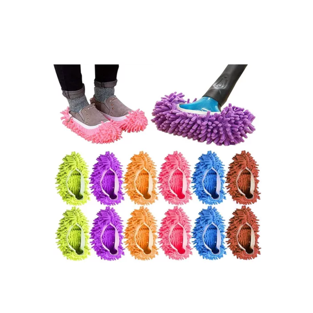 Microfibra Limpia Piso Pantuflas /protector Pie Limpia Polvo