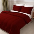 thumbnail image 2 of 1 Piece New Straight Line Pattern Comforter, 800 TC, 100% Egyptian Cotton, King/California King Size Burgundy Solid, 2 of 6