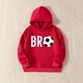 thumbnail image 4 of ZOYOEN Boys Graphic Hoodie with Pocket- Casual Loose Fit Pullover Long Sleeve Kids Sweatshirt Red Size 5 T, 4 of 9