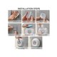 thumbnail image 2 of Caja de almacenamiento para bolsas de mantenimiento fresco, nueva caja de almacenamiento para bolsas de mantenimiento fresco montada en la pared con bolsa adhesiva, caja de conservación multifuncional (gris) oso de fresa Electrónica, 2 of 4
