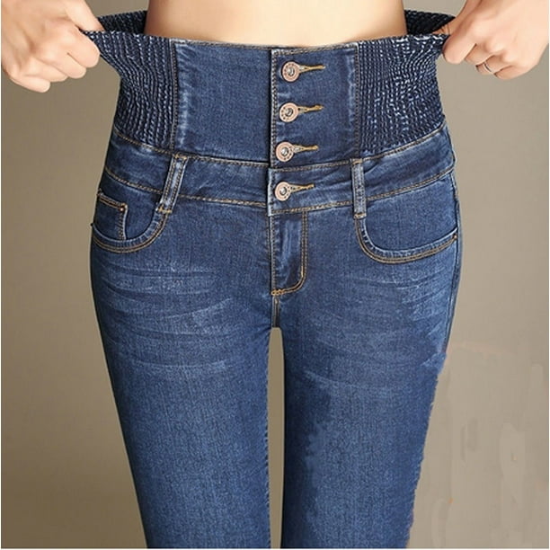 Canis - Fashion Women Pencil Stretch Denim Skinny Jeans Pants High ...
