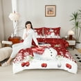 thumbnail image 4 of Homewish Kawaii Red Snowman 2pcs Bedding Comforter Set for Teens Boys Girls,Merry Christmas Twin Comforter Sets,Xmas Snowflake Breathable Bedding Set,Super Cozy Room Decor,Reversible, 4 of 8