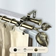 thumbnail image 2 of Parnika 13/16" Double Bay Window curtain rod Adjustable 20"-36", 38"-72" - Antique Brass,(ABay-33-4D), 2 of 4