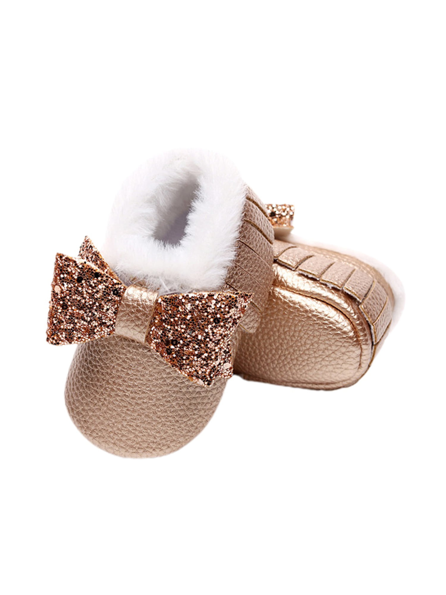 fur lined baby moccasins