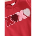 thumbnail image 6 of Toddler Baby Girl Valentines Day Outfit, 6 12 18 24 Months 2T 3T 4T Letter Long Sleeve Sweatshirt Heart Long Pants 2 Piece Clothing Set, 6 of 9
