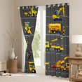 thumbnail image 3 of Homewish Construction Vehicles Curtains Pack of 2 (42x84 Each),Flammable Curtains Blackout,Brown Brown Bedroom Curtains For Boys Kids,Super Cozy Room Decor, 3 of 6