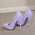 thumbnail image 6 of Viluyesy Women's Patent Leather Pumps Stiletto Pointed Toe High Heels Dressy Slip On Comfortable Work Party Wedding Light Blue Size 7.5, 6 of 9