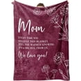 thumbnail image 1 of LHSHID Blanket Gifts for Mom Mom Birthday Gifts Warm Gifts for Mom from Daughter Son Mom Gifts for Mothers Day Christmas Super Soft Flannel Throw Blanket for Mom 40x50in, 1 of 5