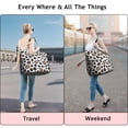 thumbnail image 5 of White Leopard Print with Footballs Pattern Travel Tote Bags for Women Carry On,Large Weekender Bags for Women Travel,Multi Functional Duffle Bag for Work,Shopping,Sports, 5 of 5