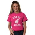thumbnail image 4 of Scary Vegan Bunny Rabbit Vegetarian Men's Graphic T Shirt Tees Brisco Brands S, 4 of 5