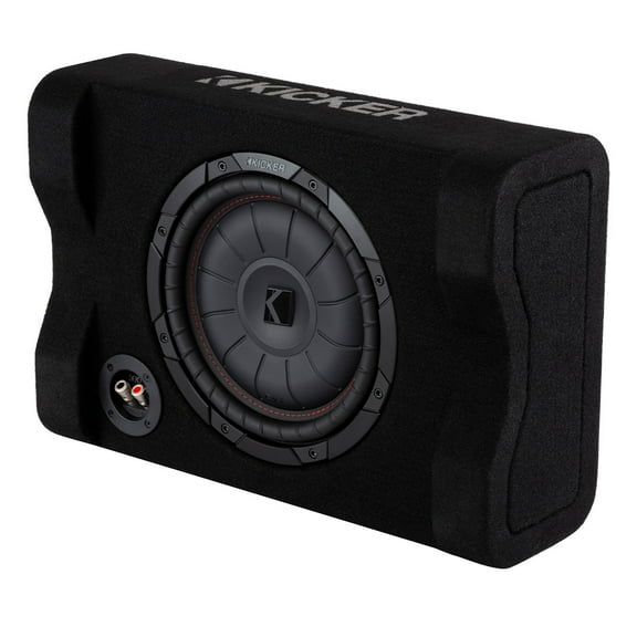 Kicker CompRT 10" Down Firing Loaded Subwoofer Enclosure Black, 2 Ohm