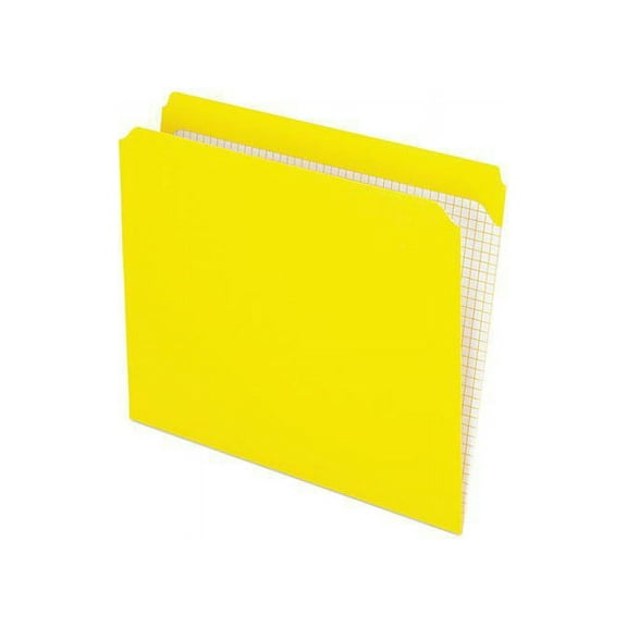 Pendaflex Reinforced Top Tab File Folders Straight Cut Letter Yellow 100/Box R152YEL