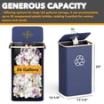 thumbnail image 4 of Recycling Bin with Lid and 2 Reusable Inner Bags, for Bottle Can Glass Plastic, Blue, 4 of 4