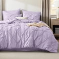 thumbnail image 2 of Juego de edredón Bedsure King Size, morado claro, 7 piezas, 2 of 9