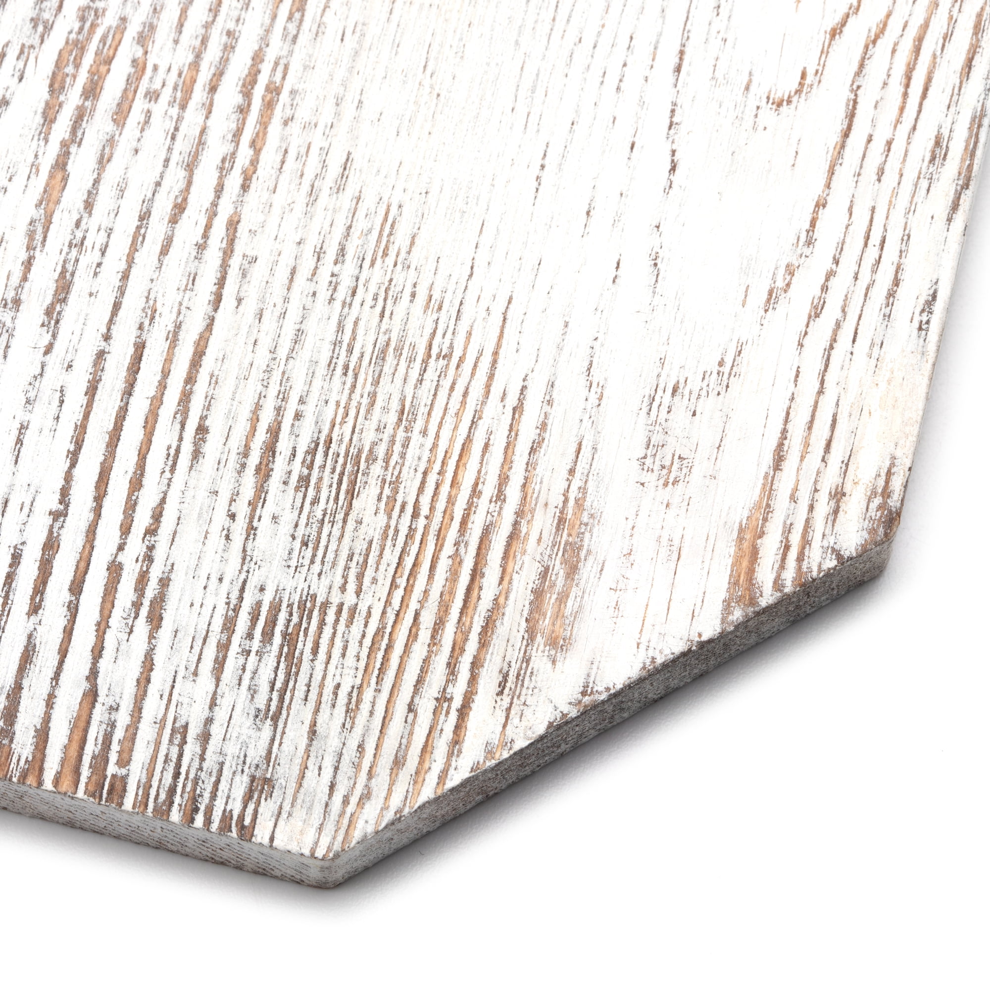 (3 pack) Cousin DIY Small Rectangular Whitewash Cutout Wood Plank for Rustic Craft Projects