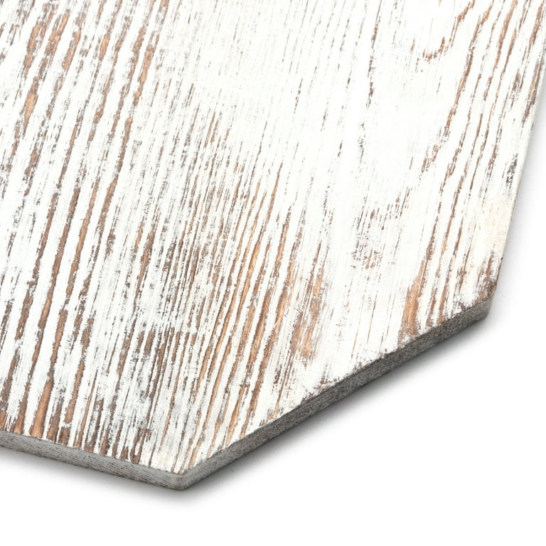 CousinDIY Small Whitewash Wood Plank 8 x 10 x 0.18 Inch Rustic
