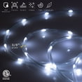 thumbnail image 3 of WYZworks 20ft Cool White LED Rope Light - 8 Modes, Waterproof Outdoor Accent Lighting with Remote, Flexible Clear Tube, ETL Certified, Garden, Patio, Backyard, Holiday Christmas, Tree, Ambient Décor, 3 of 10