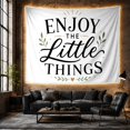 thumbnail image 6 of Enjoy the Little Things Typography Scene with Leaves, Calming Farmhouse Style for Farmhouse Decor Lovers, Wall Decor, Housewarming Gift, Tapestry Wall Hanging for Bedroom and Dorm, 6 of 7