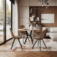 thumbnail image 2 of Homy Casa Dining Chairs Set of 4, Modern Upholstered Sviwel Kitchen Chairs for Living Room Office, Brown, 2 of 9