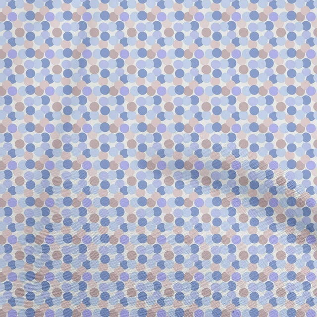 oneOone Viscose Jersey Medium Blue Fabric Dot Craft Projects Decor Fabric Printed By The Yard 60 Inch Wide
