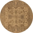 thumbnail image 1 of Ahgly Company Indoor Round Oriental Brown Industrial Area Rugs, 8' Round, 1 of 4
