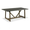 thumbnail image 1 of Walker Edison Brennan 72" Modern Solid Pine Wood Dining Table in Gray/Brown, 1 of 10