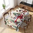thumbnail image 3 of Christmas Table Cloth Waterproof Tablecloths, Xmas Snowman Truck Snowflake Tree Balls Vintage Tablecloth Dining Table Cover for Kitchen Party Tabletop Outdoor, Rectangle Tablecloth 60x120 Inch, 3 of 9