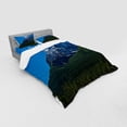 thumbnail image 2 of Ambesonne Mountain Bedding Set 4 Pcs, Snowy Peaks Trees Park, Queen, Green Blue White, 2 of 2
