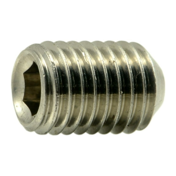 1/4"-28 x 3/8" 18-8 Stainless Hex Socket Headless Set Screws (20 pcs.)