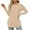 Khaki, variant on Inleife Fall Tops for Women Womens Loose Round Neck Long Sleeved Printed T-Shirt Top