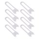 thumbnail image 1 of BRIGHTFUFU 8 piezas de plástico en forma de U para bebés, niños, niños, seguridad, protección, cerradura, armario, puerta, cerradura, protector de seguridad para bebés (blanco), 1 of 8
