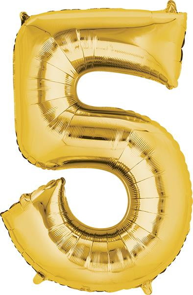 LRG SHP 5 GOLD - FRENCH H-ANAGRAM INT NUMÉRO D'OR 5 34"