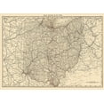 thumbnail image 2 of Rand McNally 24x19 White Modern Wood Framed Museum Art Print Titled - Ohio - Rand McNally 1879, 2 of 4