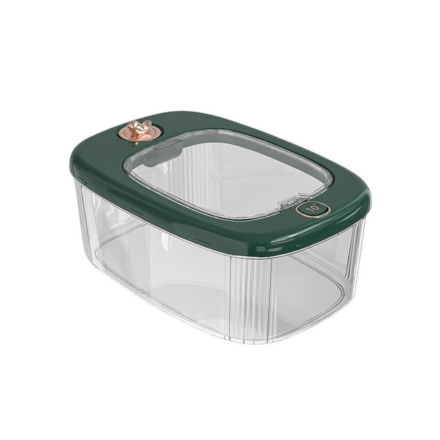 Countertop Rice Dispenser Container - 35cm Airtight Cereal Storage with Measuring Cup & Flip Lid for Grains/Pet Food