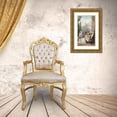 thumbnail image 3 of Louis Carrogis Carmontelle 17x24 Gold Ornate Framed and Double Matted Museum Art Print Titled - Two Women, One of Whom Plays the Guitar, the Other Holding a Dog on Her, 3 of 4