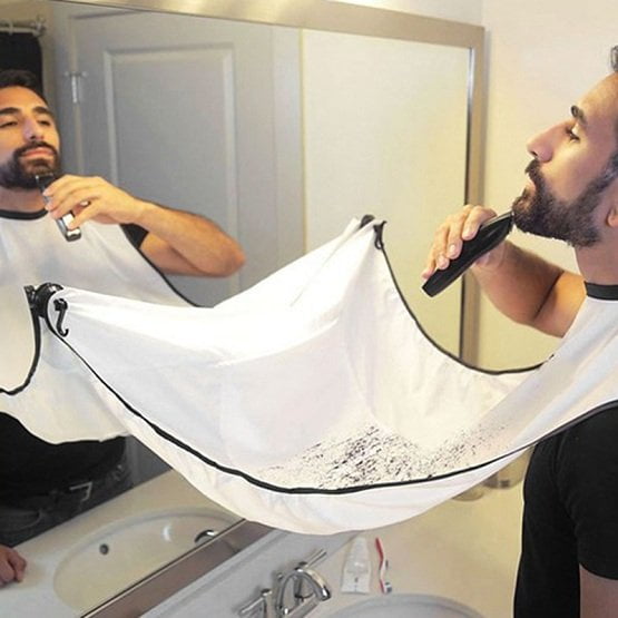 Delantal de afeitar para hombre, colector de barba, fácil limpieza de baño, herramienta de cuidado del cabello, regalo para hombre, delantal de baño para hombre, delantal de barba para hombre oso de fresa Electrónica