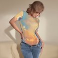 thumbnail image 3 of Zufioo Sunshine Colorful Cloud Rabbit Women's Shapewear Bodysuits, Slimming Fit Body Suit,One Piece Bodysuit,Body Shaper,Easy To Put On and Take Off -X-Large, 3 of 7