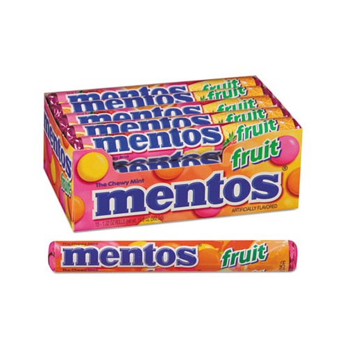 Chewy Mints 1.32 oz, Mixed Fruit, 15 Rolls/Box