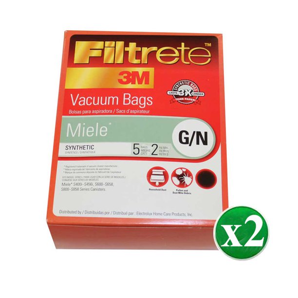 3M Filtrete Miele G/N Synthetic Vacuum 10 Bags 4 Filters For Various