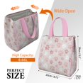 thumbnail image 3 of Pink Dog Paw Insulated Lunch Bag for Women & Adults,Large Portable Soft Cooler Lunch Bag,Thermal Food Storage Tote with Pearl Cotton,8.66L,8.75x5.75x9.5 Inch, 3 of 6
