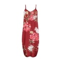 thumbnail image 4 of Robe d'Été pour Femmes Décontractée Sans Manches Grande Taille Longue Robe Maxi avec Poches Imprimé Floral Ample Robe de Plage Robe Bohème, 4 of 4