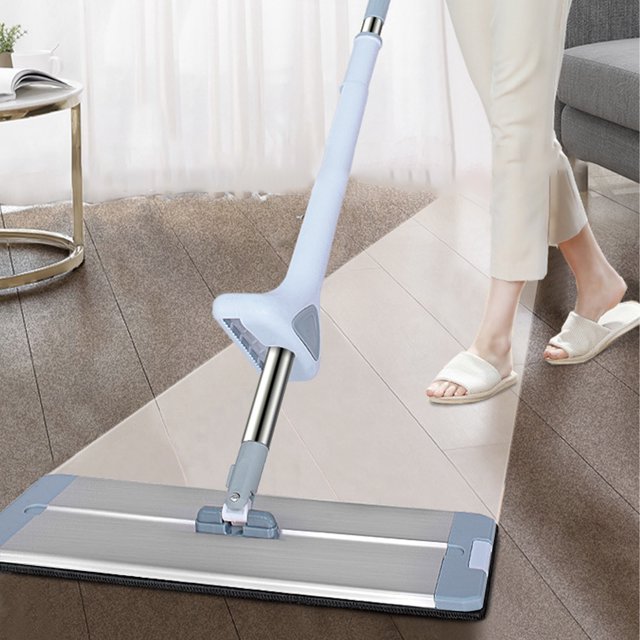 XWSHYW Trapear Trapeador Plano Grande En 16,5 Pulgadas con 2 Trapeadores y 1 Escobilla En Goma.