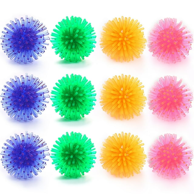 12 Pcs Balle Anti-Morsure en Plastique 1.38 Po Jouet pour Chat