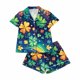 thumbnail image 4 of Blusa de Manga Corta Casual Turndown Botón de Impresión con Pantalones Cortos, Conjunto Corto de Verano para las Mujeres, Al Aire Libre de Uso Diario, 4 of 6