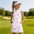 thumbnail image 6 of Shadoumai Girls Tennis Dresses Sleeveless Athletic Golf Dress with Pocket Quarter Zip Up Sundress for Girls 4-15 Years,Athletic Tennis Girls Dress Toddler, 6 of 6