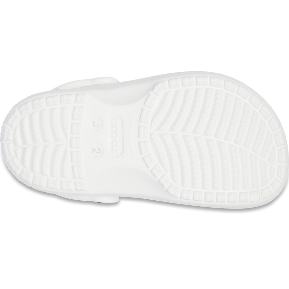 Crocs Kids Baya Lined Clogs, White/Light Grey, J2