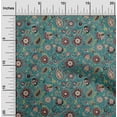 thumbnail image 2 of oneOone Viscose Chiffon Teal Green Fabric Asian Suzani Sewing Fabric By The Yard Printed Diy Clothing Sewing Supplies 42 Inch Wide, 2 of 5